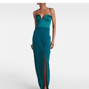 Safiyaa Elegant Teal Evening Gown